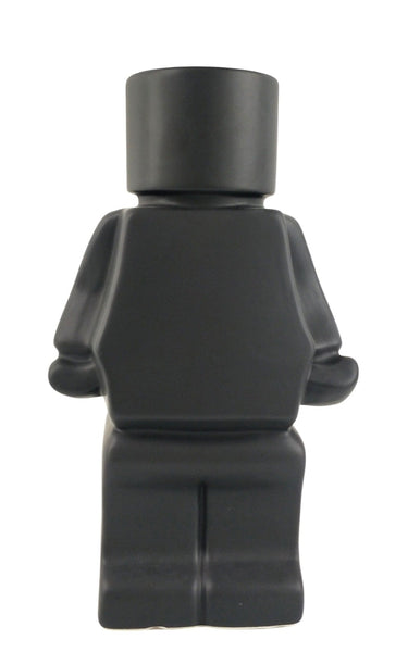 Planter - Block Man Black Standing BMS