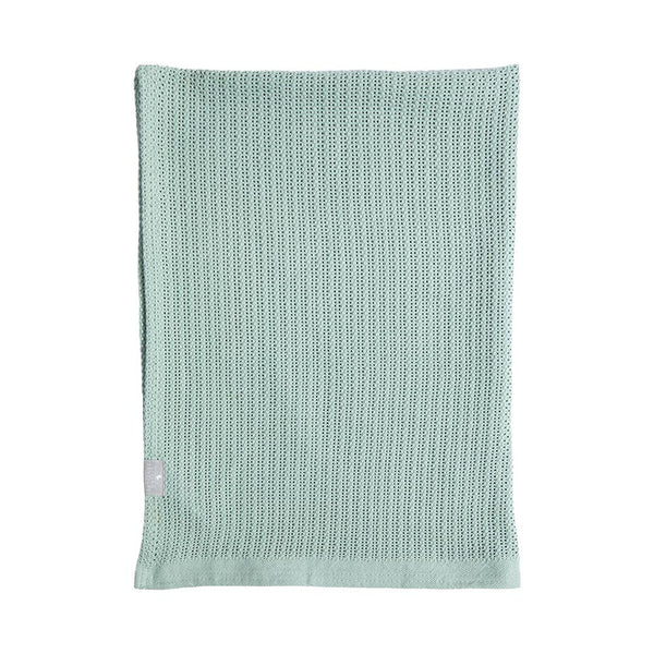Bassinet Cotton Cellular Blanket - Sage BCS