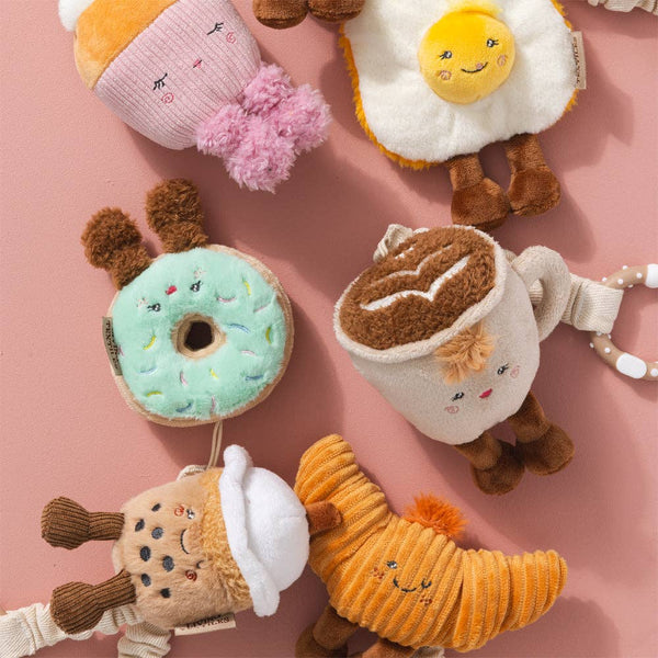 2 Pack Mini Market Brunch Stroller Toys - Coffee & Croissant SCC