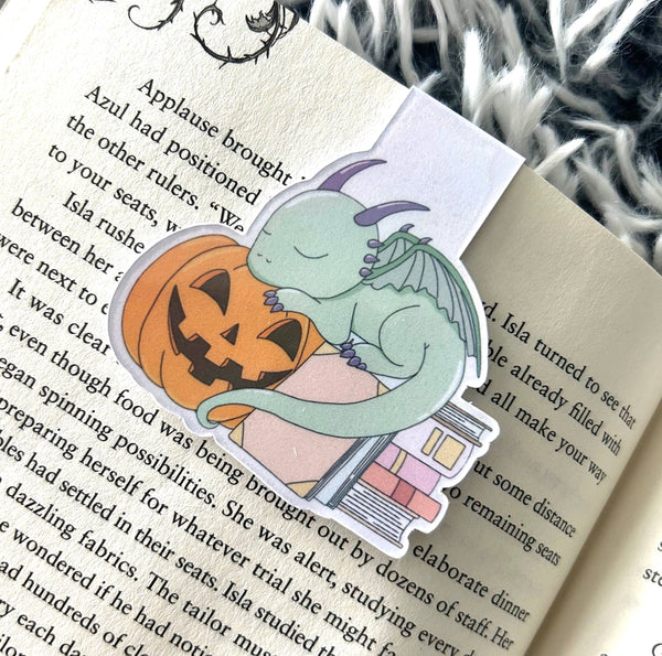 Fantasy Dragon & Books Halloween Magnetic Bookmark FBM