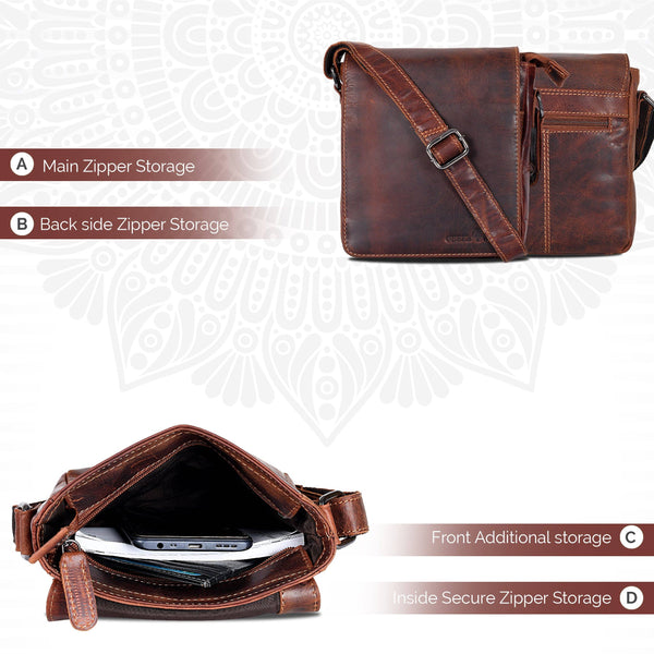 Leather Shoulder Bag Luna - Sandal GW191048SAN LSL