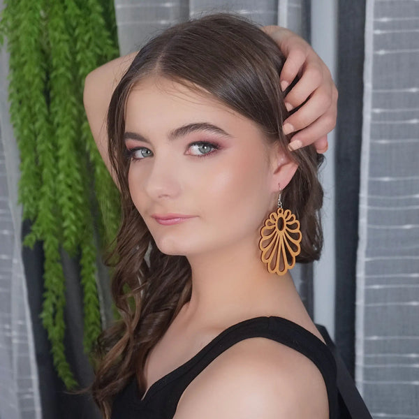 Earrings - Timber Earrings | Lightweight Boho Statement Drops SBCT
