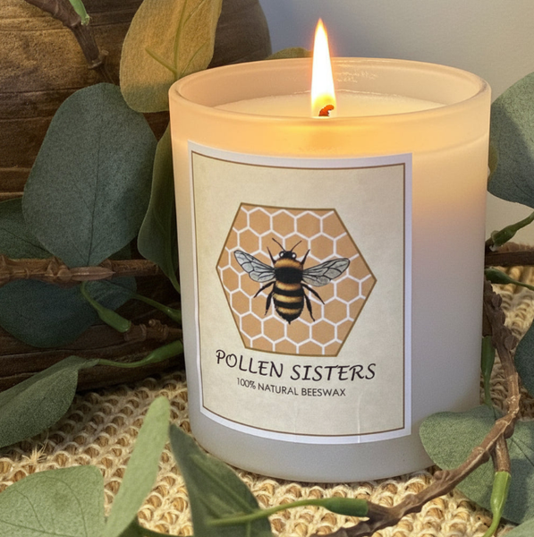 Candle - Queen Bee - Glass Jar – 100% Pure Beeswax BWJ