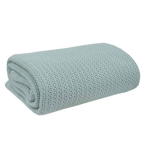100% Organic Cotton Bassinet Cellular Blanket - Sage 2025 BBS
