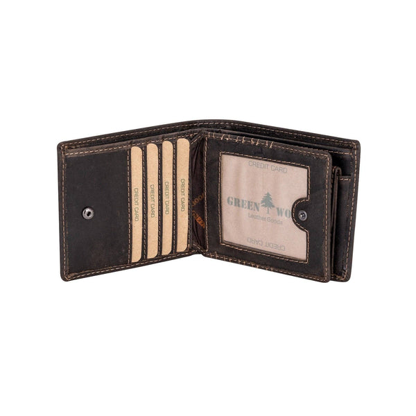 Mason RFID Leather Wallet with Coin Pocket – Brown MLP