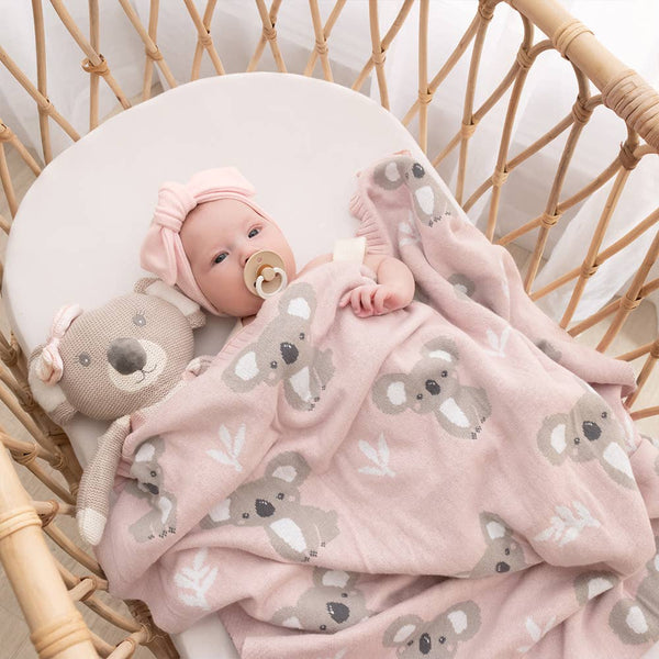 Australiana Baby Blanket - Koala/Blush BBK