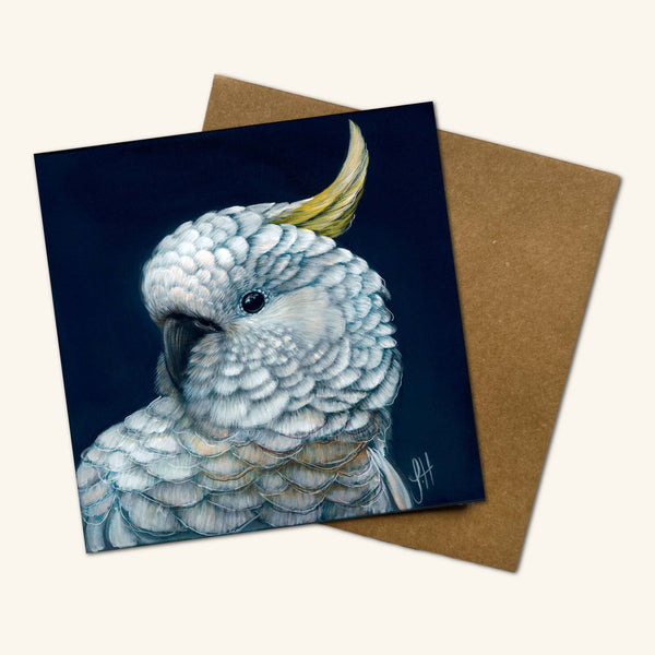 Harry the Sulphur Crested Cockatoo Greeting Card SCC