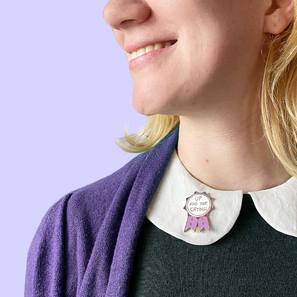 Up And Not Crying Award Lapel Pin 💚