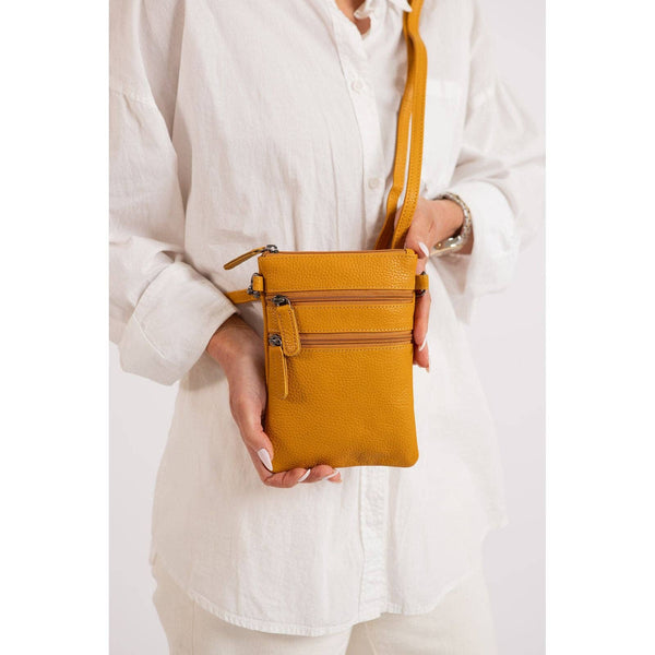 Leather Sling Bag Kempsey - Yellow YLW