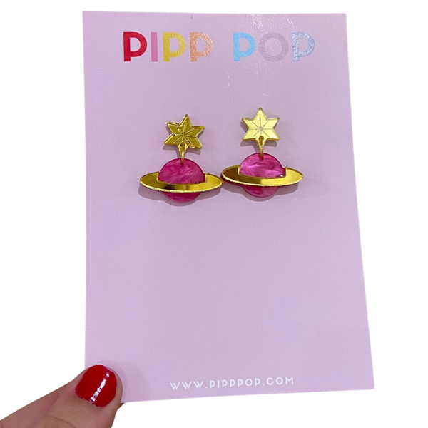 Planet Dangle Earrings PDE