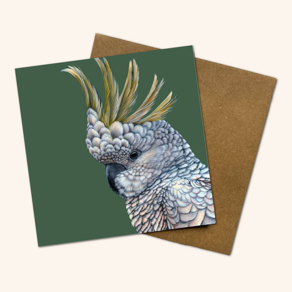 Rusty the Cockatoo Greeting Card RSC 💚