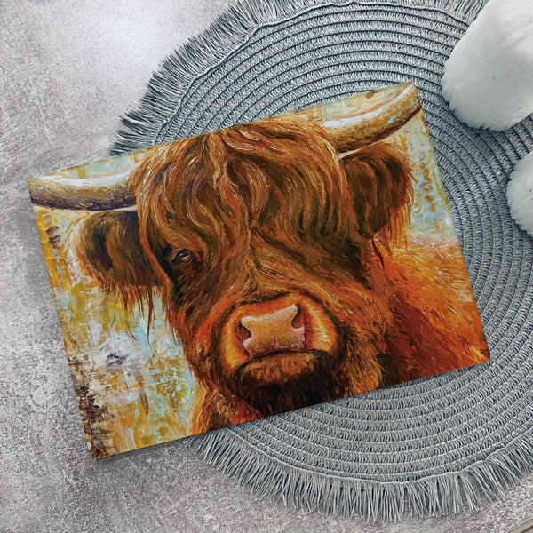 Highland Cow Glass Cutting Board HCG