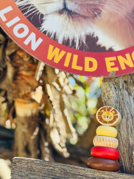 Wooden Mini Safari Animal Stacking Toy assorted WSA