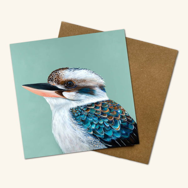 Australian Birds - Clifford the Kookaburra Greeting Card CKG