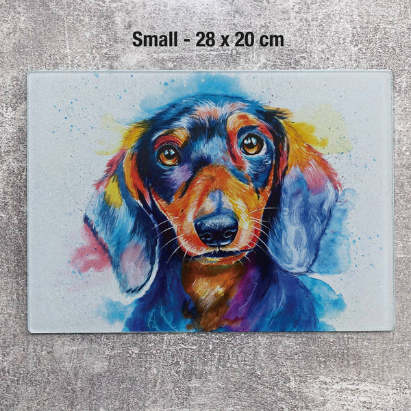Dachshund Glass Cutting Board DGC