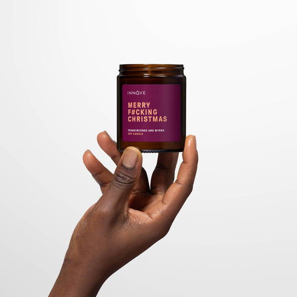 Candle - Merry F#cking Christmas Candle - Frankincense & Myrrh CFM