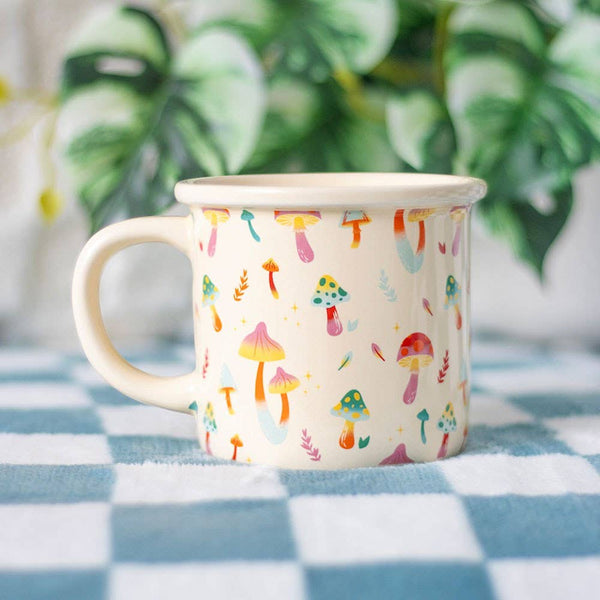 Funky Fungi Print Ceramic Mug. FFM