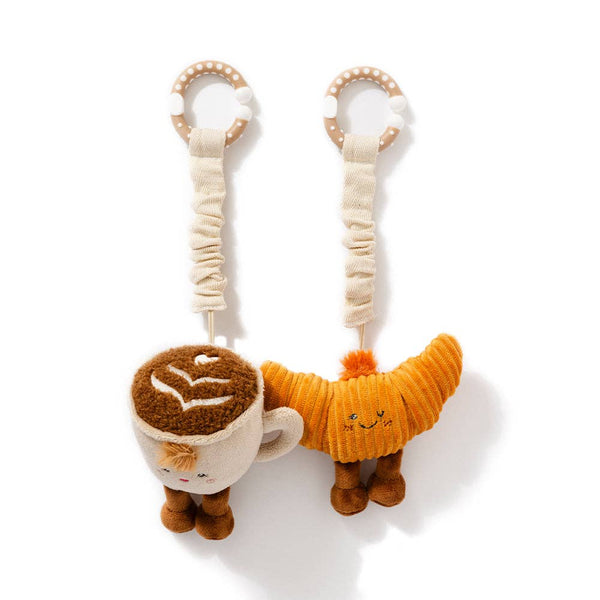 2 Pack Mini Market Brunch Stroller Toys - Coffee & Croissant SCC
