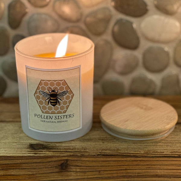 Candle - Queen Bee - Glass Jar – 100% Pure Beeswax BWJ
