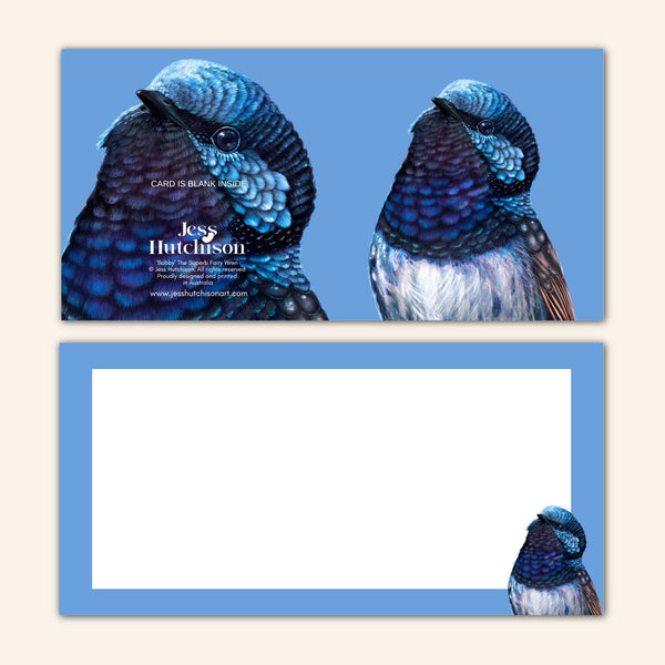 Bobby the Superb Fairy Wren Greeting Card JSW 💚