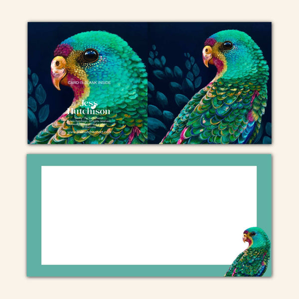 'Swifty' the Swift Parrot Greeting Card SSP 💚