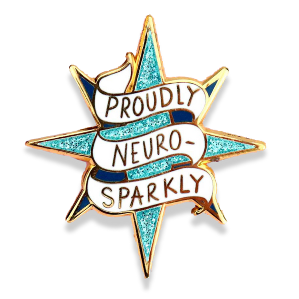 Proudly Neuro-Sparkly Lapel Pin 💚