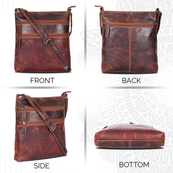 Greenwood Leather - Leather Crossbody Purse - Sandel GWPS
