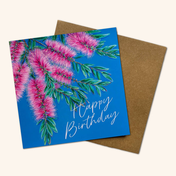 'Happy Days' Bottlebrush birthday card HDB 💚