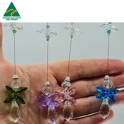 Angel crystal suncatchers (mini size) mixed colors ACSM