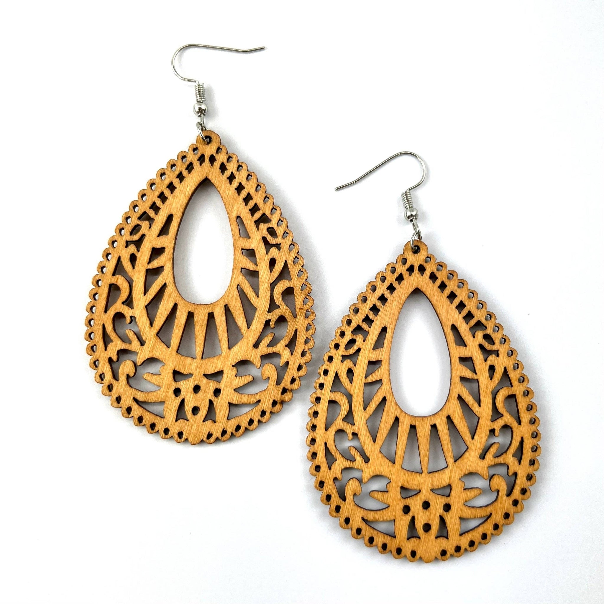Earrings - Timber Floral Tear Drop Drop SBTF