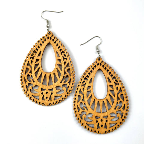 Earrings - Timber Floral Tear Drop Drop SBTF