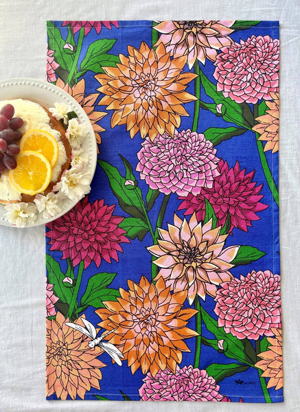 Tea Towel - Dahlias TTD