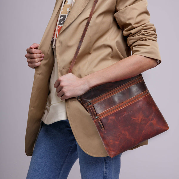 Greenwood Leather - Leather Crossbody Purse - Sandel GWPS