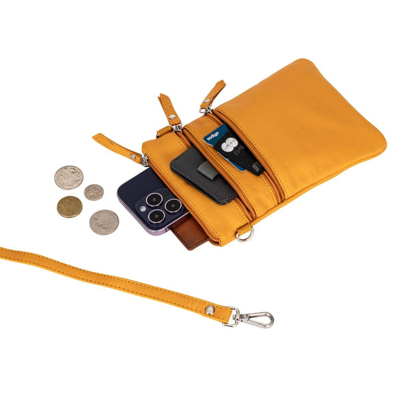Leather Sling Bag Kempsey - Yellow YLW