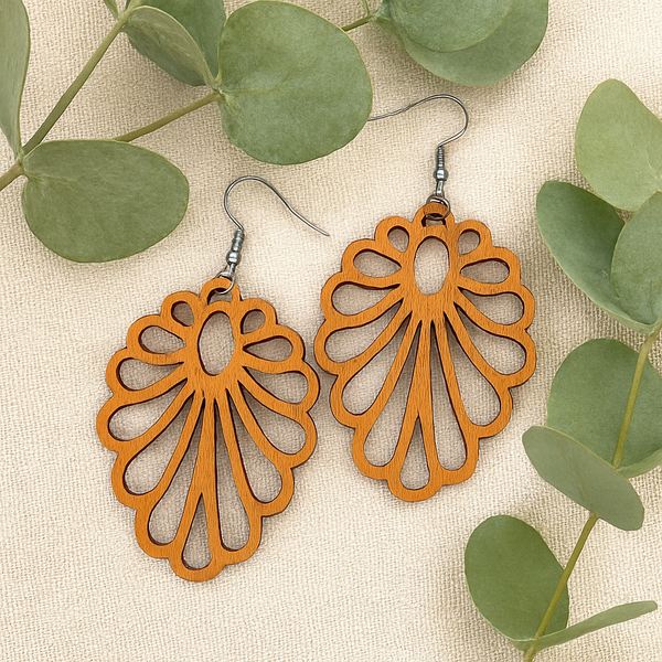 Earrings - Timber Earrings | Lightweight Boho Statement Drops SBCT
