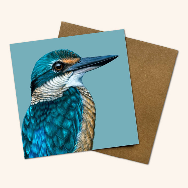 Iluka the Sacred Kingfisher Greeting Card SCK 💚