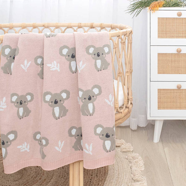 Australiana Baby Blanket - Koala/Blush BBK