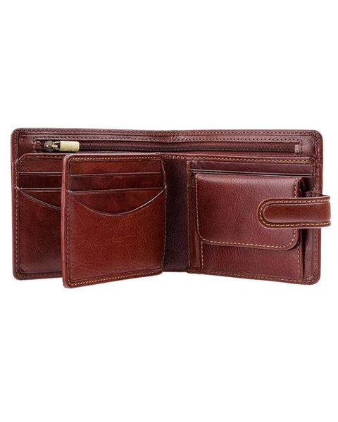 Greenwood Heritage Collection Men's RFID Leather Bifold Wallet – Cognac Brown GHC