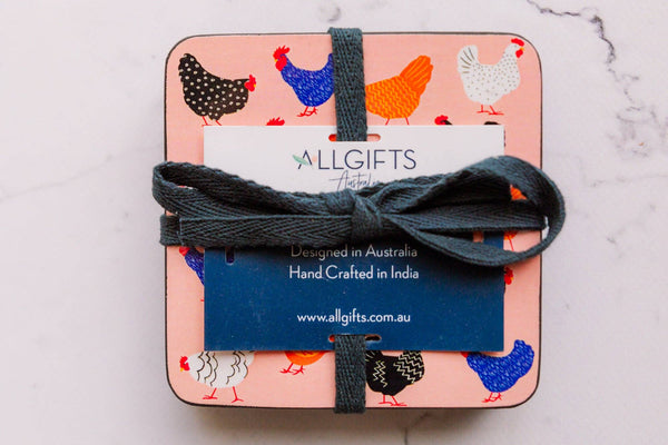 Coasters (set of 4) - Bright Hens BHC