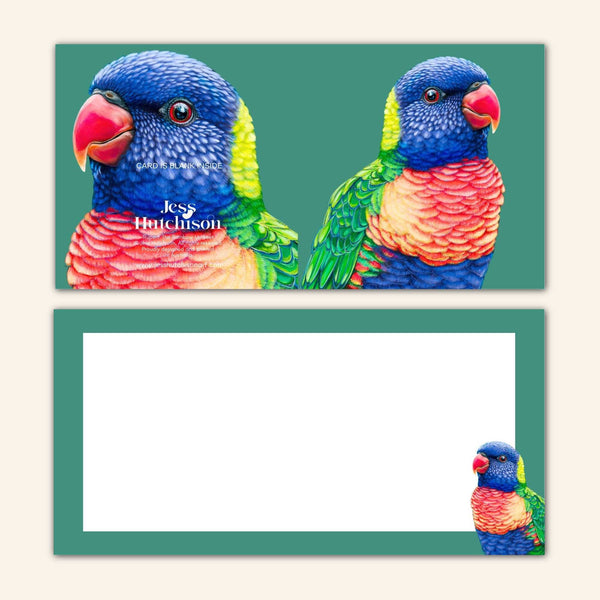 Rupert the Rainbow Lorikeet Greeting Card RRL 💚