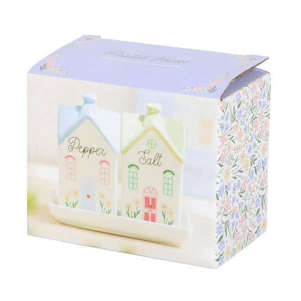Pastel House Shaped Ceramic Salt And Pepper Shakers HSP