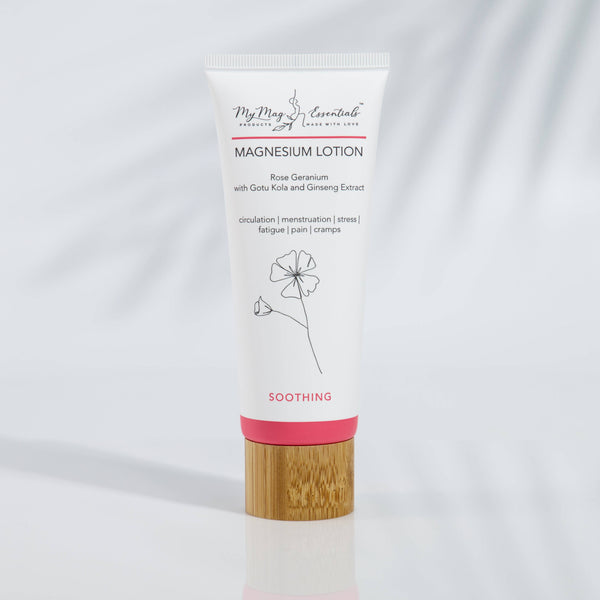 Magnesium Body Lotion Rose Geranium with Gotu Kola + Ginseng Extract MBRG 💚