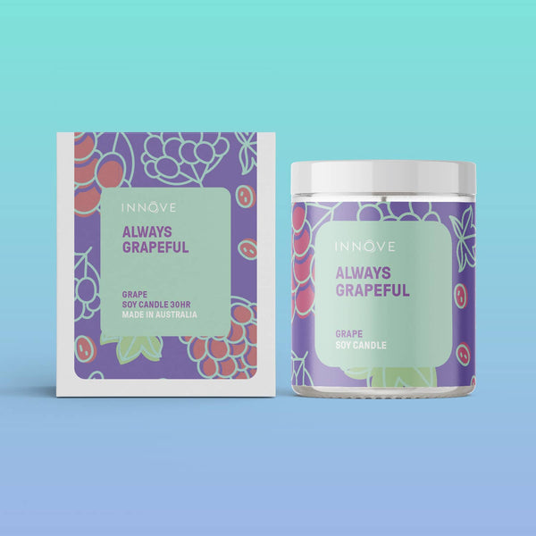 Candle - Always Grapeful Soy Candle - Grape Fragrance CGC