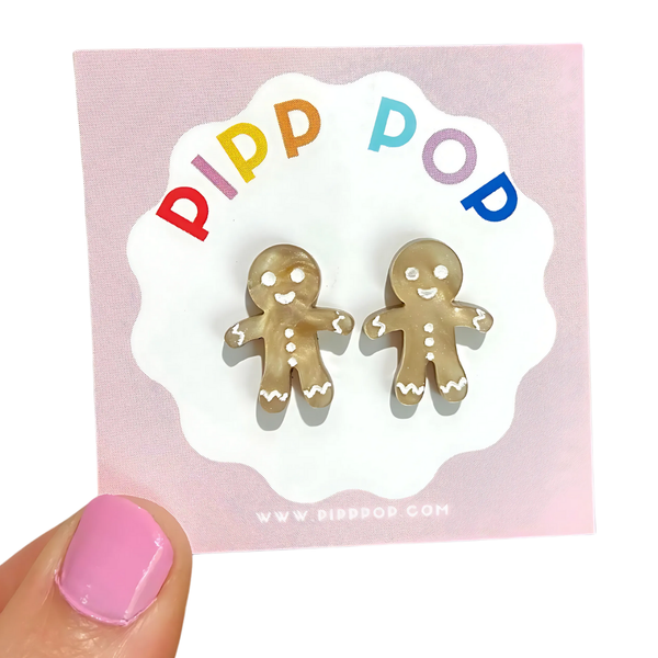 Gingerbread Man Studs Earrings GBM