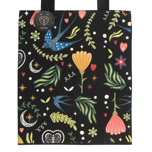 Midnight Bloom Polycotton Tote Bag MBT