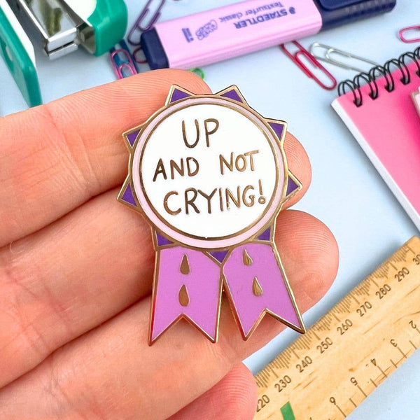 Up And Not Crying Award Lapel Pin 💚