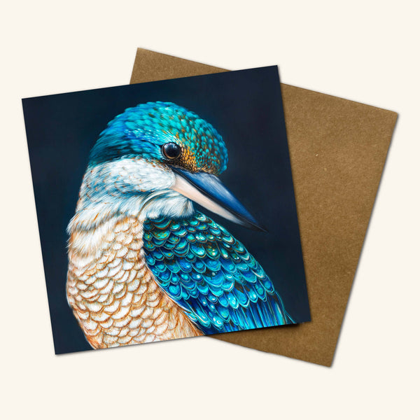 Kingsley the Sacred Kingfisher Greeting Card KGC