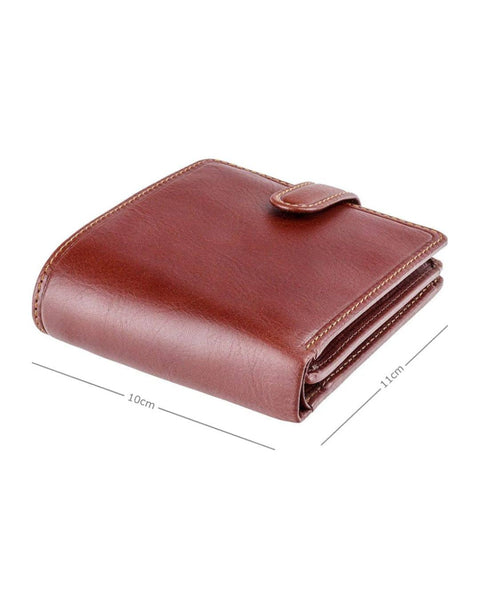 Greenwood Heritage Collection Men's RFID Leather Bifold Wallet – Cognac Brown GHC