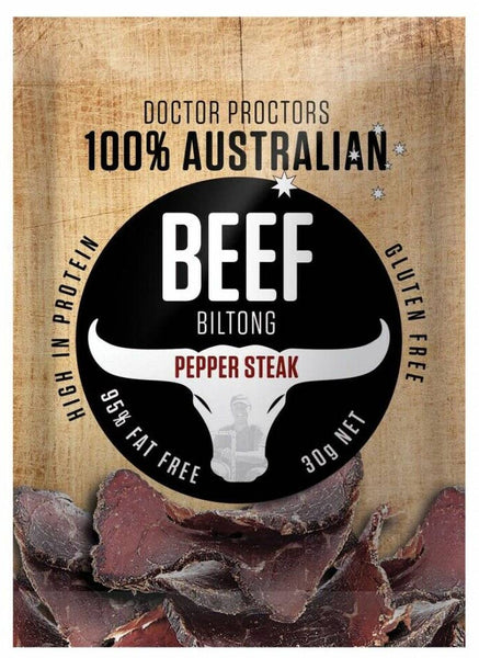 Doctor Proctor's Pepper Steak Beef Biltong 30g DPP