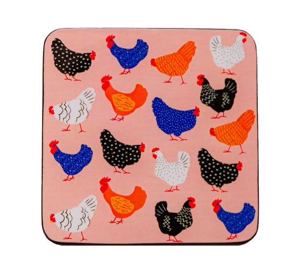 Coasters (set of 4) - Bright Hens BHC
